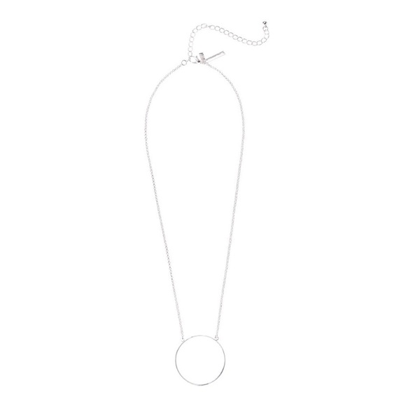 Lele Sadoughi Silver Circle Necklace - Picture 4 of 12